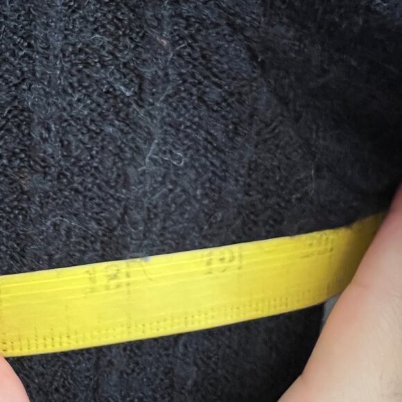 Black Floral Embroidered Cardigan Pom Pom Vintage Cottagecore Academia Medium - Picture 5 of 5